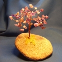 Ametisztfa, Dekoráció, Otthon, lakberendezés, Ünnepi dekoráció, Ametiszt kis bonsai fát készítettem, kőbe ragasztottam, az aljára filcet tettem, így nem sérti fel a..., Meska