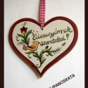 Tulipános,madaras szív tábla, Festett fatábla
méretei:21cmx19cm
Kérheted bár