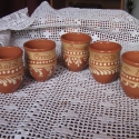 pálinkás pohárka, Dekoráció, Esküvő, Kerámia, Vörös agyagból korongozva készítem a pohárkákat, kb.4-5 cm magasak. Csak mázazva készítem , káros an..., Meska