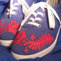 Népmeseshoe - kézzel festett cipő, Ruha, divat, cipő, Képzőművészet , Cipő, papucs, Textil, , Meska