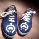 Heartshoe - kézzel festett cipő, Baba-mama-gyerek, Szépségápolás, Ruha, divat, cipő, Cipő, papucs, , Meska