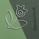 Tulipán  - könyvjelző, Képeslap, album, füzet, Mindenmás, Jegyzetfüzet, napló, naptár, Könyvjelző, A könyvjelző hossza: 4cm

A könyvjelzők készítésénél nem használok sablont, szabad kézzel készülne..., Meska