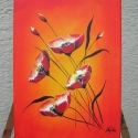 Pipacsok II - festmény, Képzőművészet , Festmény, Akril, Festészet, Modern, Akril festmény feszített vásznon, mérete: 24  x 18 cm.

Keret nélkül.

Oldala is festve van,..., Meska