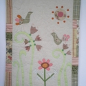 Virágoskert - textil falikép (rendelhető), Baba-mama-gyerek, Dekoráció, Gyerekszoba, Falvédő, takaró, A faliképet kedvenc óvodámnak készítettem, de megmutatom, hátha szeretnél hasonlót.
Mintás pamutvász..., Meska