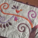 Indásmadaras falikép - rendelhető, Otthon, lakberendezés, Dekoráció, Lakástextil, Kép, Patchwork, foltvarrás, A falikép a nagy életfás ágytakaróm nyomán készült, új tervrajzokkal, barátságos színekkel :)
Mérete..., Meska