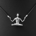 Meditáló ezüstmedál bőrláncon, Ékszer, óra, Mindenmás, Medál, Vallási tárgyak, Ékszerkészítés, Ötvös, 925 ezrelékes ezüstből készítettem az emberi alkokat, mozdulatokat formázó sorozatomat. 
Szokatlan b..., Meska