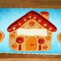 Névtábla "Házikó" , A névtábla mérete 8x16 cm. 
Kétoldalú ragaszt...