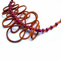 Hullámok nyaklánc, Ékszer, óra, Nyaklánc, Nyaklánc bőrből fagyönggyel és kásagyönggyel.
100% handmade, Meska