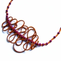 Hullámok nyaklánc, Ékszer, óra, Nyaklánc, Nyaklánc bőrből fagyönggyel és kásagyönggyel.
100% handmade, Meska