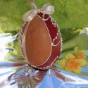 Húsvéti Mézeskalács tojás 3D, Dekoráció, Otthon, lakberendezés, Húsvéti mindenféle, Mézeskalácssütés, Virágzó ágra lógatva vagy állítva, tartóban különleges ajándék. 
Méret: 13 cm magas
Celofánba csomag..., Meska