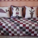 Takaró párnákkal, Otthon, lakberendezés, Lakástextil, Ez a takaró nem eladó, de kérésre hasonlót vagy más színben megvarrom.
Takaró mérete: 210×130 cm, pá..., Meska