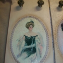 Vintage ékszertartó paraván , Ékszer, óra, Otthon, lakberendezés, Ékszertartó, Nyaklánc, Decoupage, szalvétatechnika, Rendelésre készítek nagy 3 részes fa vintage ékszertartó paravánt 6 díszes  gombbal. A minták válasz..., Meska
