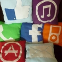 Iphone apps párnák, Dekoráció, Otthon, lakberendezés, Dísz, Lakástextil, , Meska
