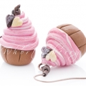 Málnás-joghurtos muffin fülbevaló