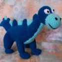 Dini a kis dinoszaurusz - horgolt játék RENDELÉSRE, Játék, Baba-mama-gyerek, Játékfigura, Baba-és bábkészítés, Horgolás, Elkészült Dini a kis dinoszaurusz.
Puha akril fonálból, horgolással készítettem, saját ötlet  és min..., Meska