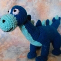 Dini a kis dinoszaurusz - horgolt játék RENDELÉSRE, Játék, Baba-mama-gyerek, Játékfigura, Baba-és bábkészítés, Horgolás, Elkészült Dini a kis dinoszaurusz.
Puha akril fonálból, horgolással készítettem, saját ötlet  és min..., Meska