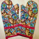 Olivás sütőkesztyű, Konyhafelszerelés, Edényfogó, Patchwork, foltvarrás, Varrás, Könyékig érő sütőkesztyű. Ezzel biztosan nem égeted meg a kezed mikor a konyhában sürgölődsz. Az als..., Meska