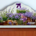 PAPÍRTÖRLŐ TARTÓ - Levendulával, Férfiaknak, Otthon, lakberendezés, Konyhafelszerelés, Decoupage, szalvétatechnika, Ez a decupage technikával készült törlőkendő- vagy konyharuha tartó, szinte árasztja magából, a nyár..., Meska