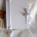 EZÜST ESKÜVŐI VENDÉGKÖNYV, Képeslap, album, füzet, Jegyzetfüzet, napló, naptár, Decoupage, szalvétatechnika, Papírművészet, 
Ez az elegáns esküvői vendégkönyv egyedi megrendelésre készült. Szin és formavilága a megrendelő íz..., Meska