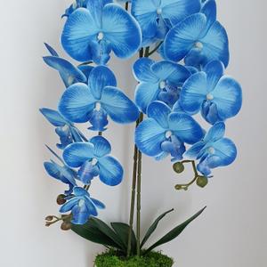 Örök Orchidea , Otthon & Lakás, Dekoráció, Virágdísz és tartó, Csokor & Virágdísz, Virágkötés, 60-70cm magas.Szilikonos anyagú,  igazinak tűnő orchidea .
Bármilyen táblával kérhető.
A kaspó kész..., MESKA