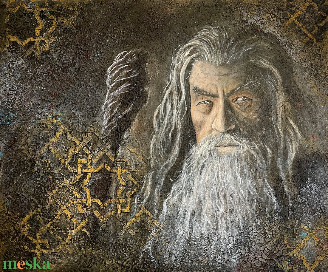 Gandalf the Grey - művészet - festmény - akril - Meska.hu