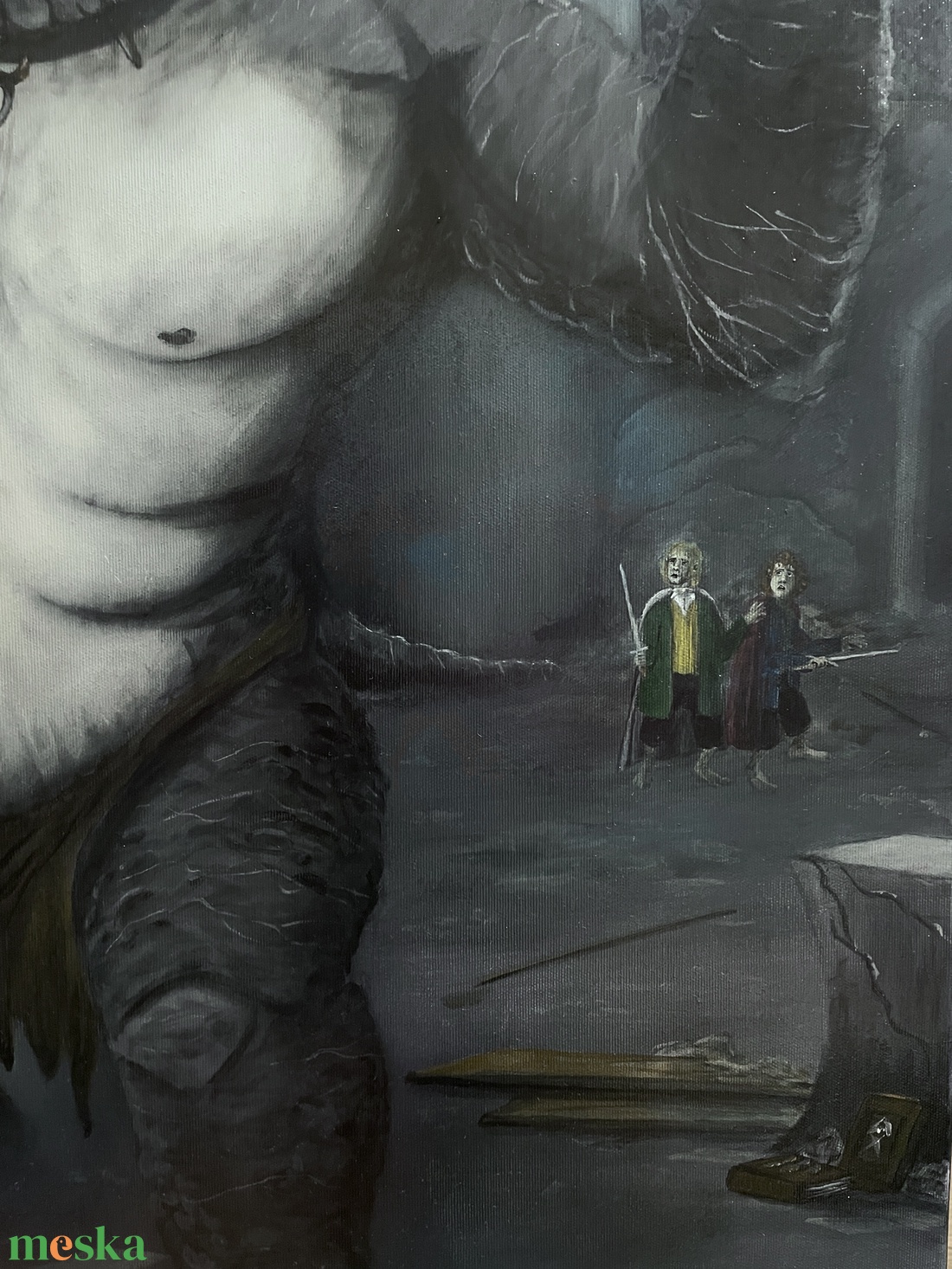Cave troll - művészet - festmény - akril - Meska.hu