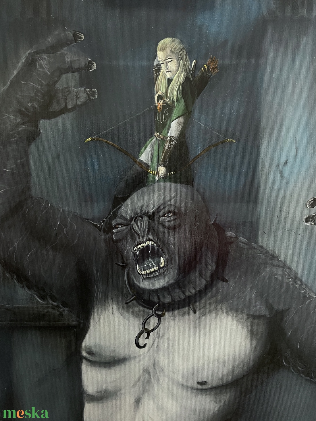 Cave troll - művészet - festmény - akril - Meska.hu