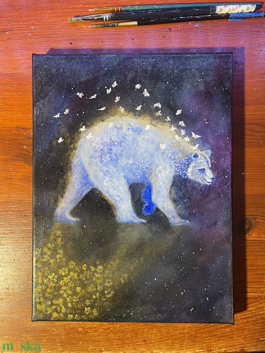 Spirit bear - művészet - festmény - akril - Meska.hu