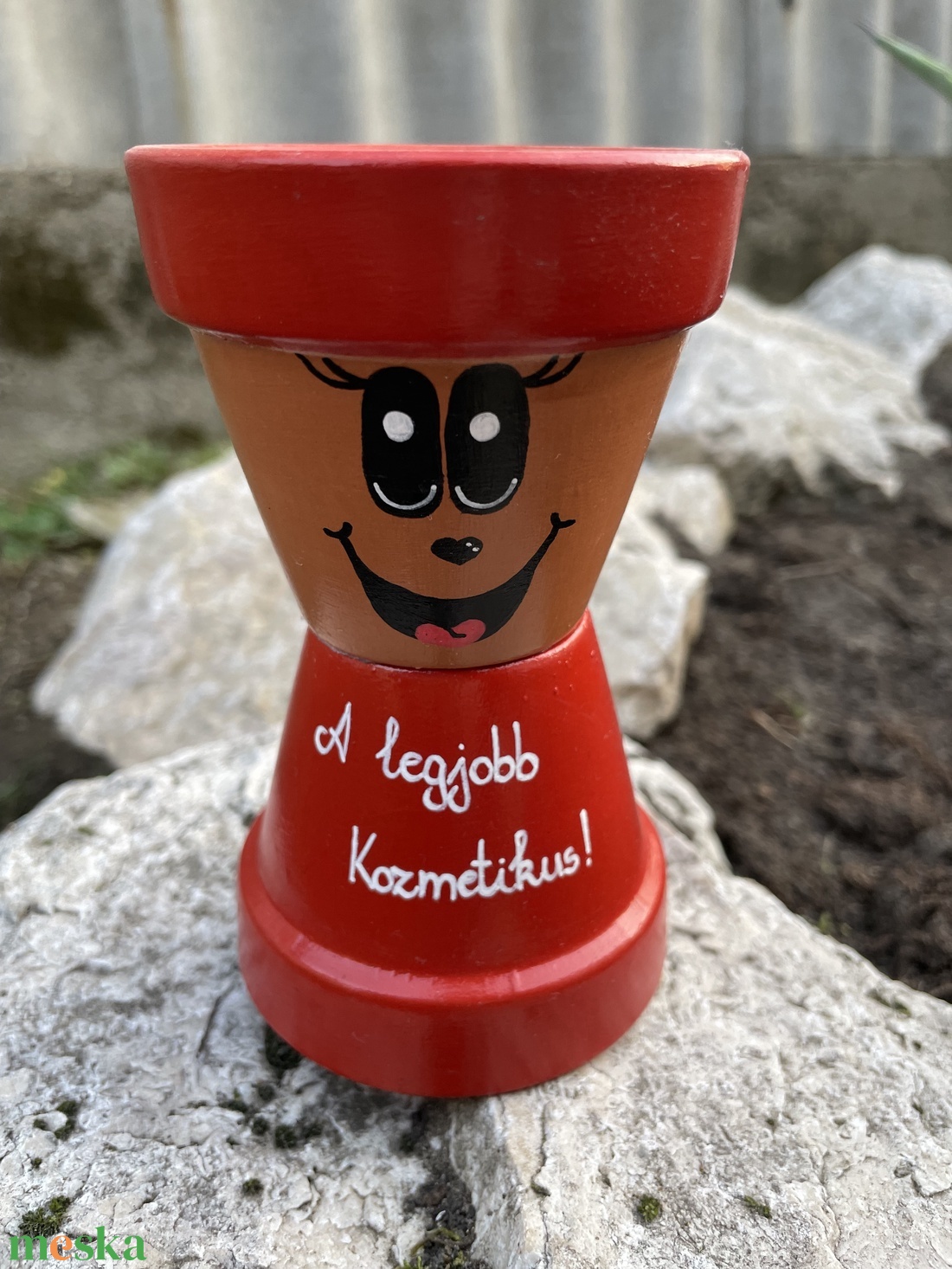 Cserépfigura - A legjobb kozmetikus! - otthon & életmód - dekoráció - virágdísz és tartó - cserép & kaspó - Meska.hu Cserépfigura - A legjobb kozmetikus! - otthon & életmód - dekoráció - virágdísz és tartó - cserép & kaspó - Meska.hu