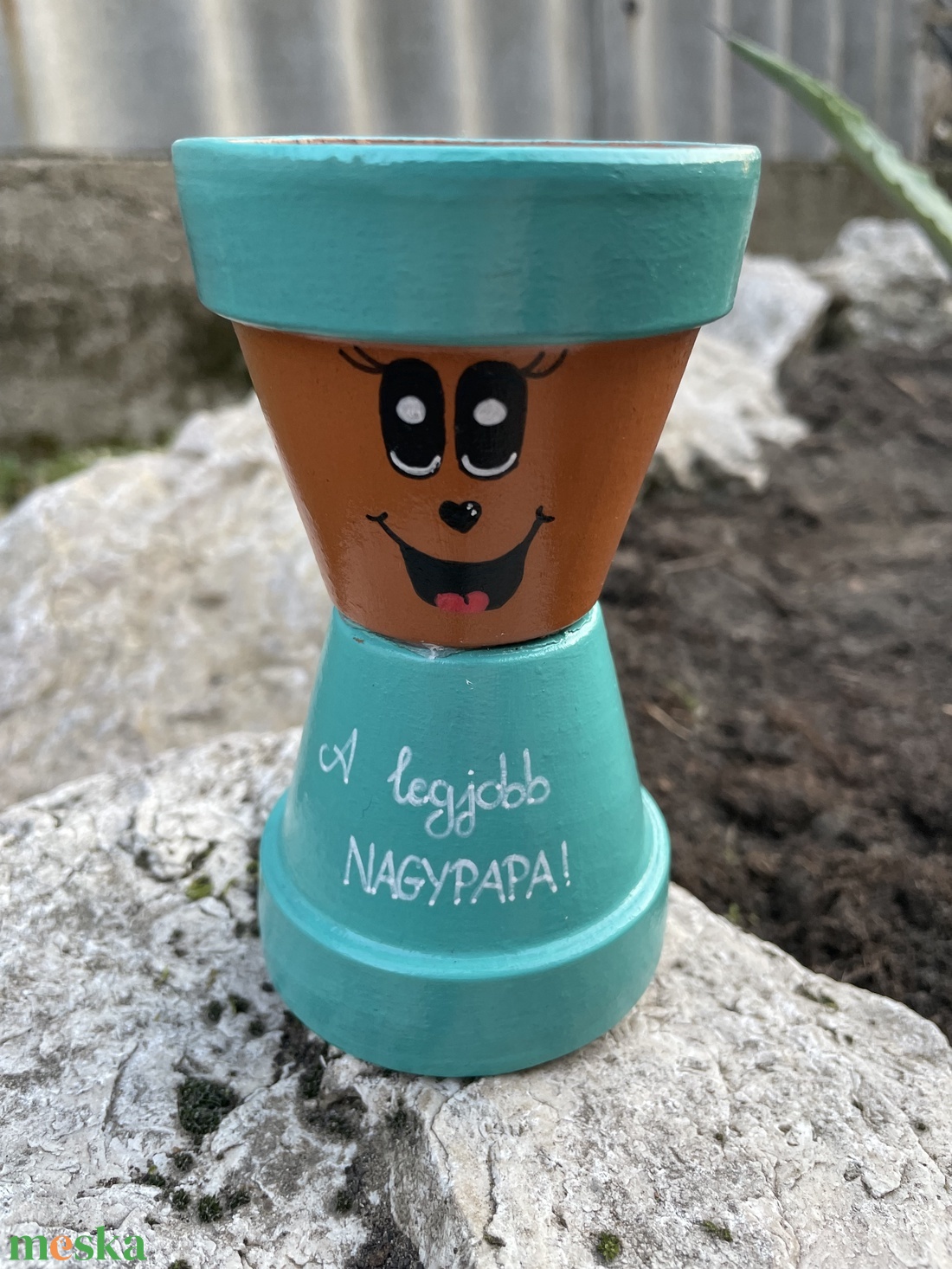 Cserépfigura - A legjobb Nagypapa! - otthon & életmód - dekoráció - virágdísz és tartó - cserép & kaspó - Meska.hu Cserépfigura - A legjobb Nagypapa! - otthon & életmód - dekoráció - virágdísz és tartó - cserép & kaspó - Meska.hu