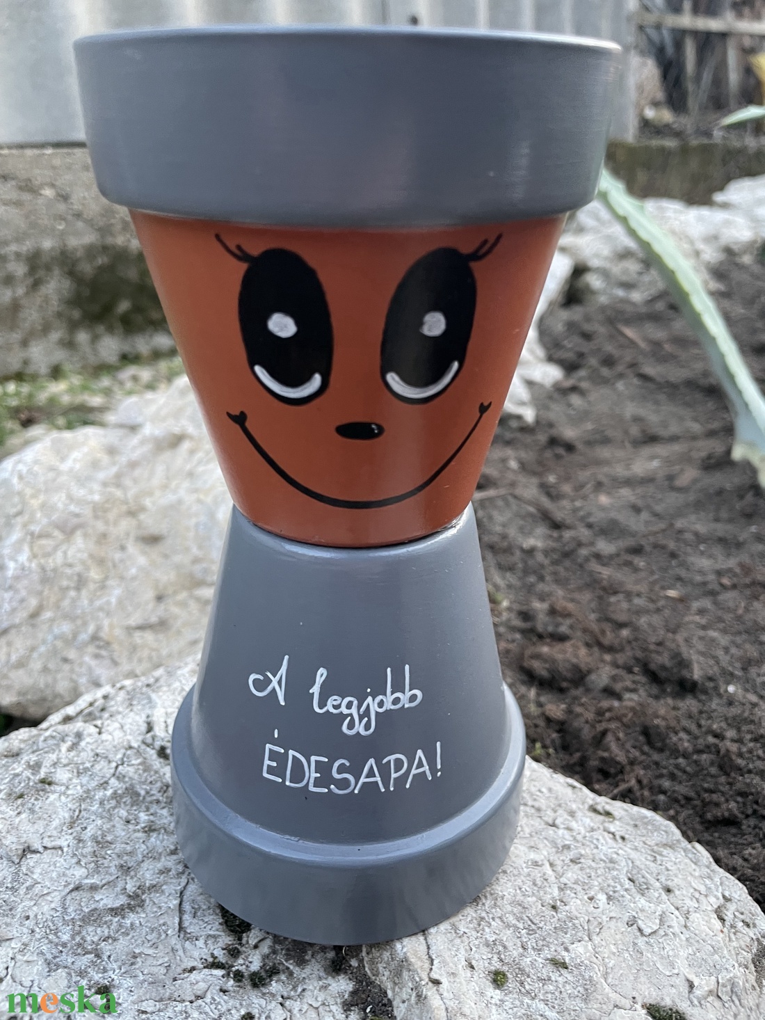 Cserépfigura - A legjobb Édesapa! - otthon & életmód - dekoráció - virágdísz és tartó - cserép & kaspó - Meska.hu Cserépfigura - A legjobb Édesapa! - otthon & életmód - dekoráció - virágdísz és tartó - cserép & kaspó - Meska.hu