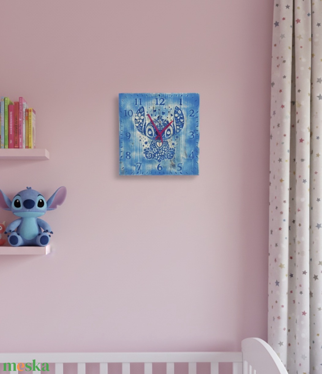 Fali óra Stitch - otthon & életmód - dekoráció - fali és függő dekoráció - falióra & óra - Meska.hu