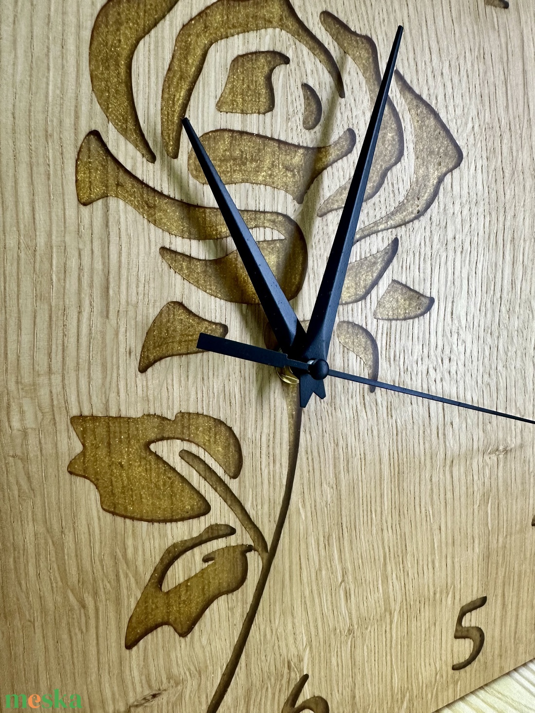 Fali óra rózsa mintás - otthon & életmód - dekoráció - fali és függő dekoráció - falióra & óra - Meska.hu