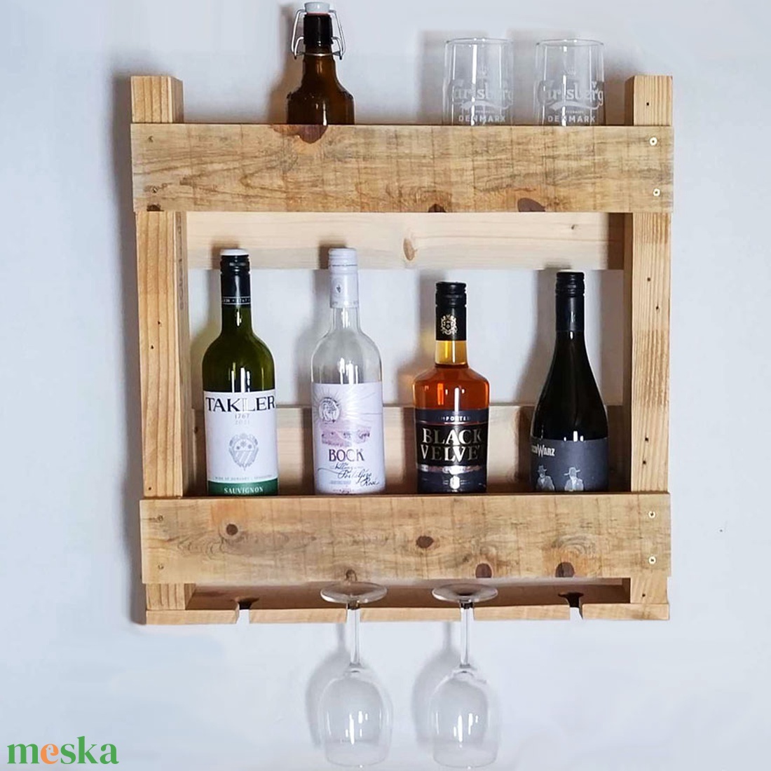 Ital és pohártartó polc - otthon & életmód - bútor - polc - Meska.hu
