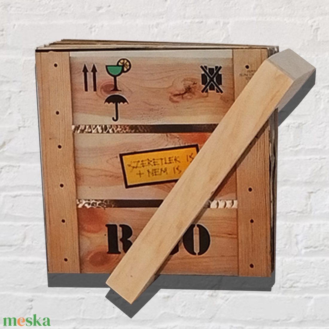 Bakelit lemeztartó polc - művészet - bakelit lemezek & kazetták - Meska.hu