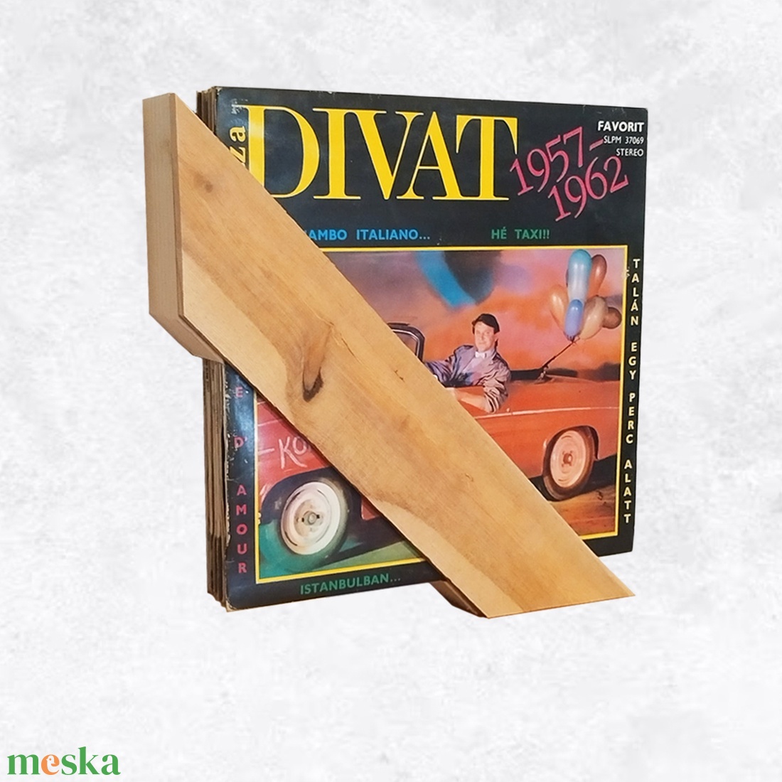 Fali bakelit lemez tartó - művészet - bakelit lemezek & kazetták - Meska.hu