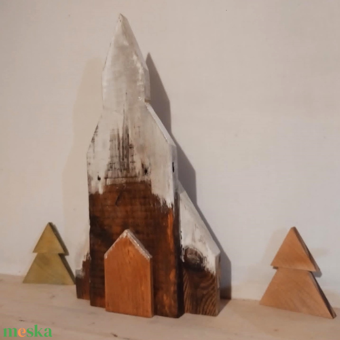 Dekor templom - karácsony - karácsonyi lakásdekoráció - karácsonyi falu, házikó - Meska.hu