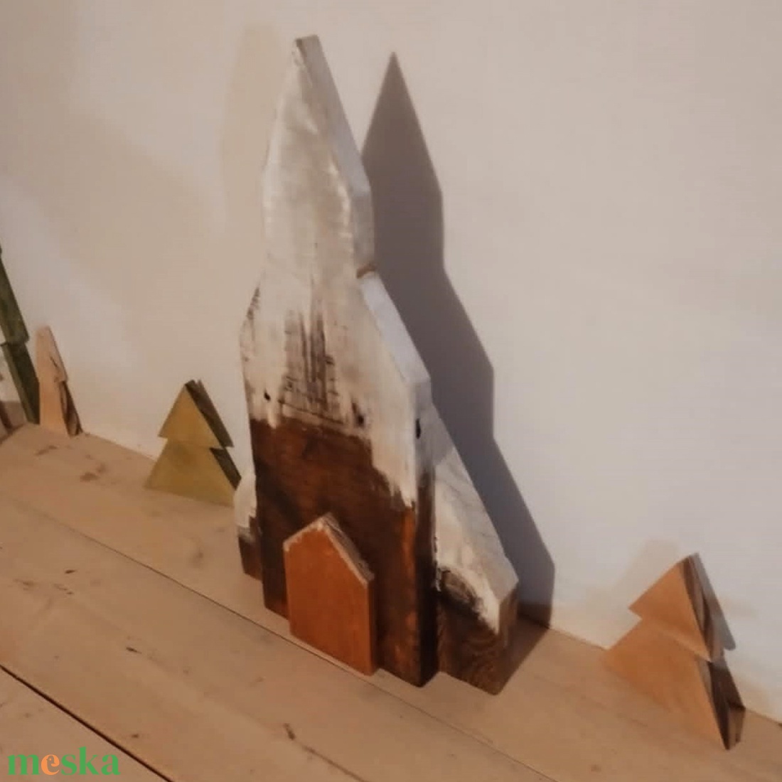 Dekor templom - karácsony - karácsonyi lakásdekoráció - karácsonyi falu, házikó - Meska.hu