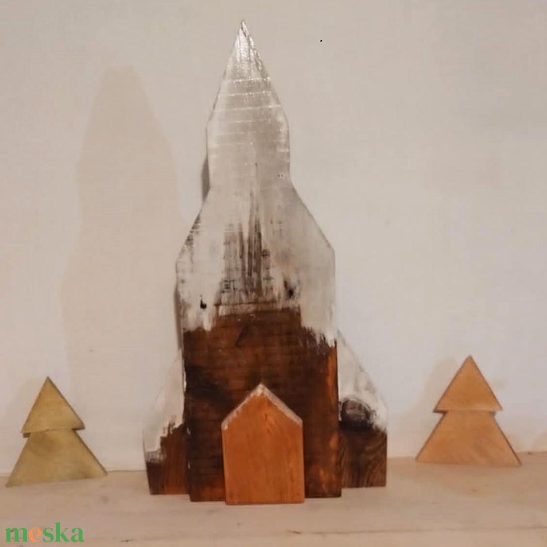 Dekor templom - karácsony - karácsonyi lakásdekoráció - karácsonyi falu, házikó - Meska.hu