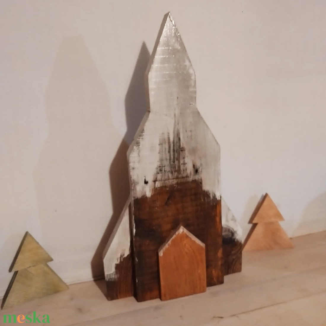 Dekor templom - karácsony - karácsonyi lakásdekoráció - karácsonyi falu, házikó - Meska.hu