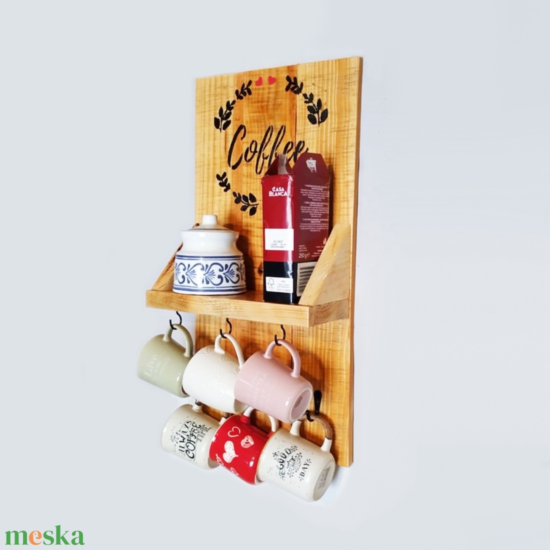 Fali bögretartó - otthon & életmód - konyhafelszerelés, tálalás - tálalás - bögre & csésze - Meska.hu