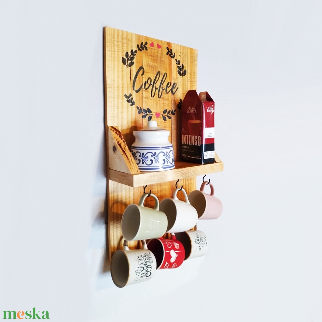 Fali bögretartó - otthon & életmód - konyhafelszerelés, tálalás - tálalás - bögre & csésze - Meska.hu