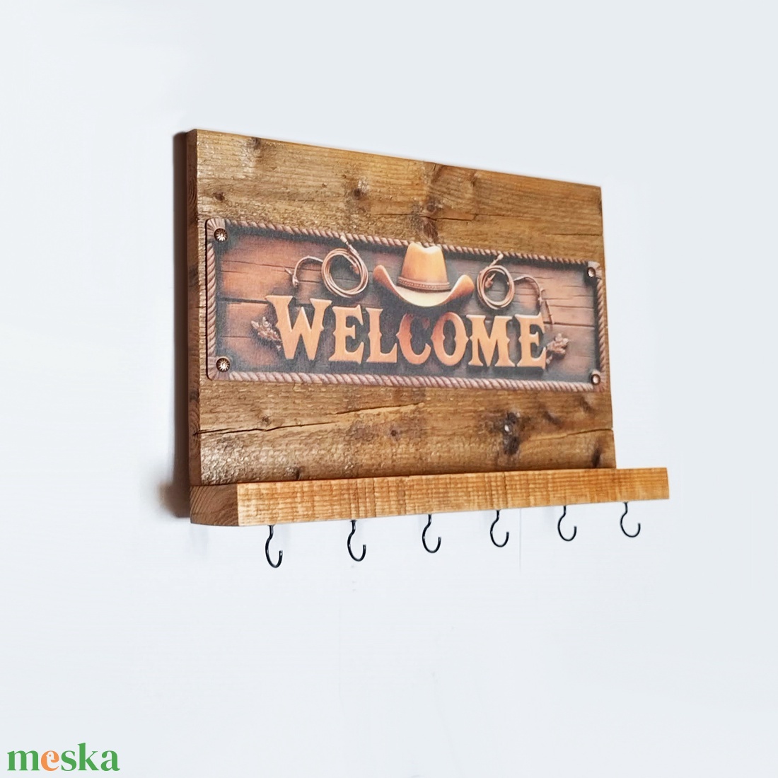 Fali polcos kulcstartó - otthon & életmód - dekoráció - fali és függő dekoráció - fali kulcstartó - Meska.hu