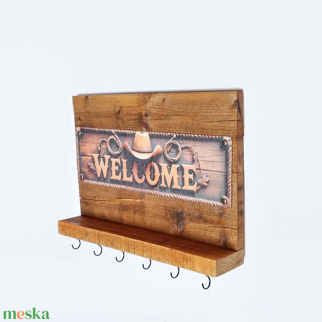 Fali polcos kulcstartó - otthon & életmód - dekoráció - fali és függő dekoráció - fali kulcstartó - Meska.hu