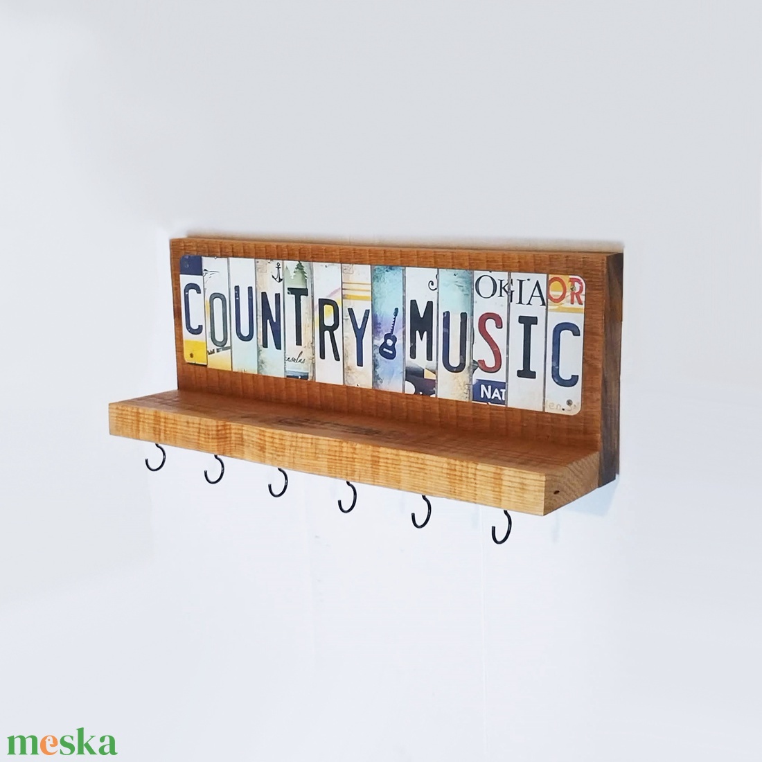 Fali polcos kulcstartó - otthon & életmód - dekoráció - fali és függő dekoráció - fali kulcstartó - Meska.hu