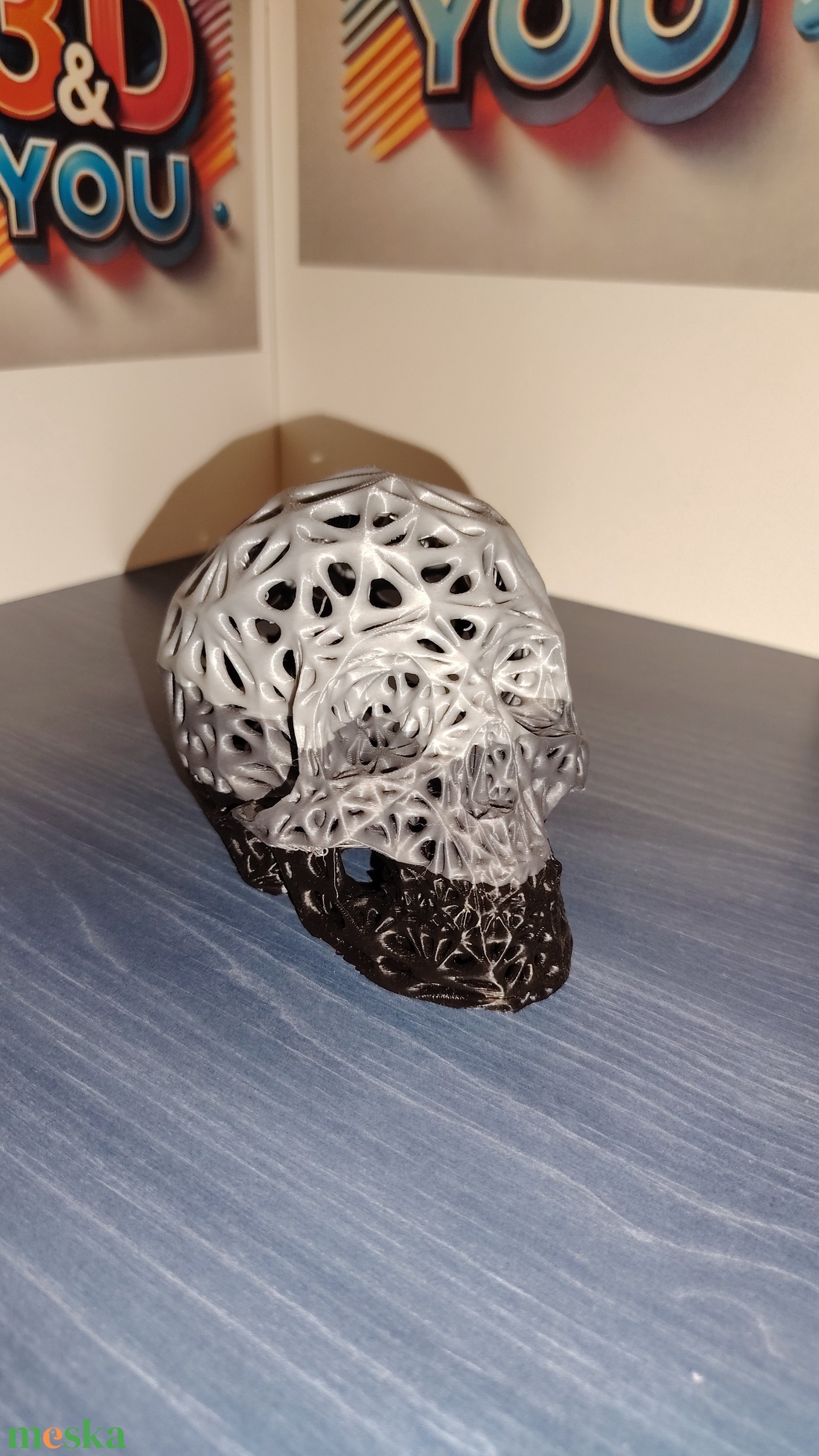 3D-nyomtatott Voronoi koponya - otthon & életmód - dekoráció - asztal és polc dekoráció - asztaldísz - Meska.hu