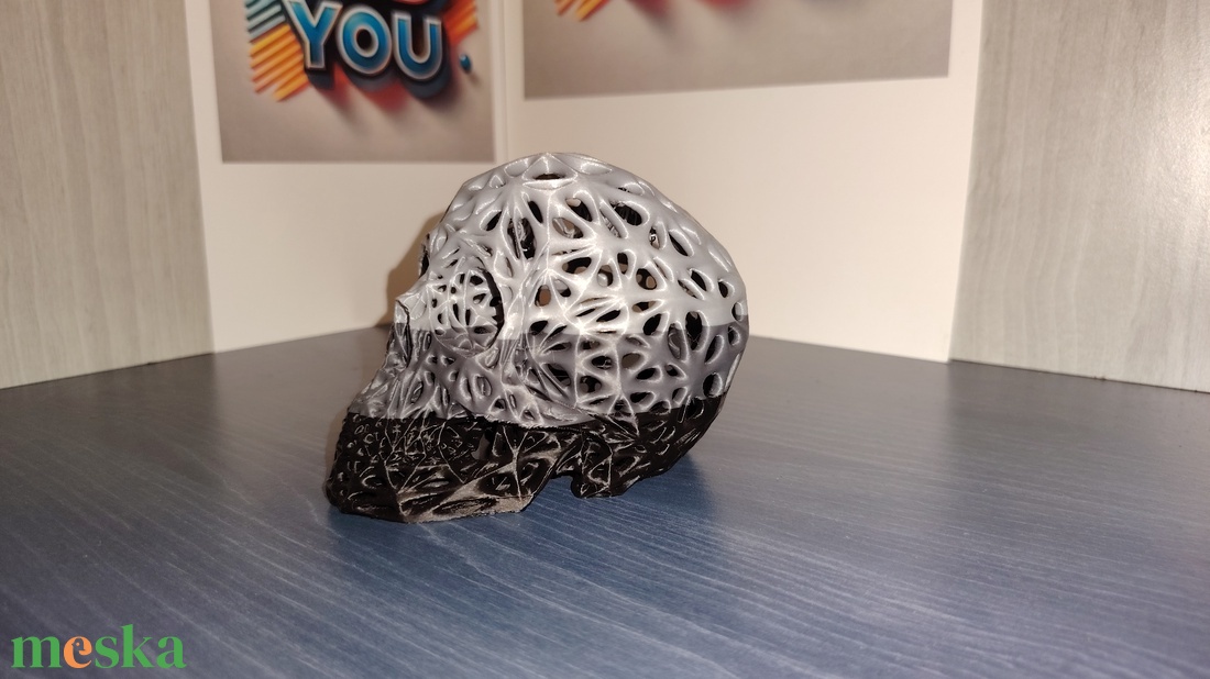 3D-nyomtatott Voronoi koponya - otthon & életmód - dekoráció - asztal és polc dekoráció - asztaldísz - Meska.hu