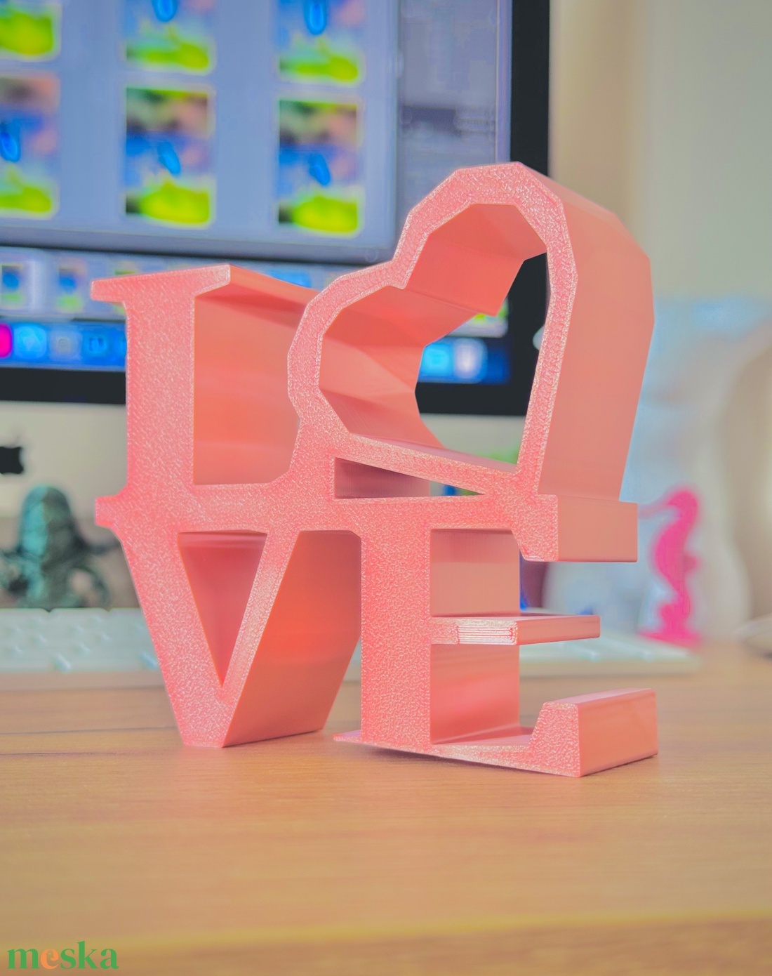 Low Poly LOVE Dekoráció  Modern és Minimalista Romantikus Ajándék - otthon & életmód - dekoráció - dísztárgy - Meska.hu