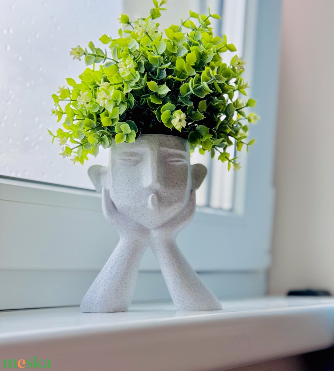 Minimalista arcú kaspó szobanövényekhez - otthon & életmód - dekoráció - virágdísz és tartó - cserép & kaspó - Meska.hu