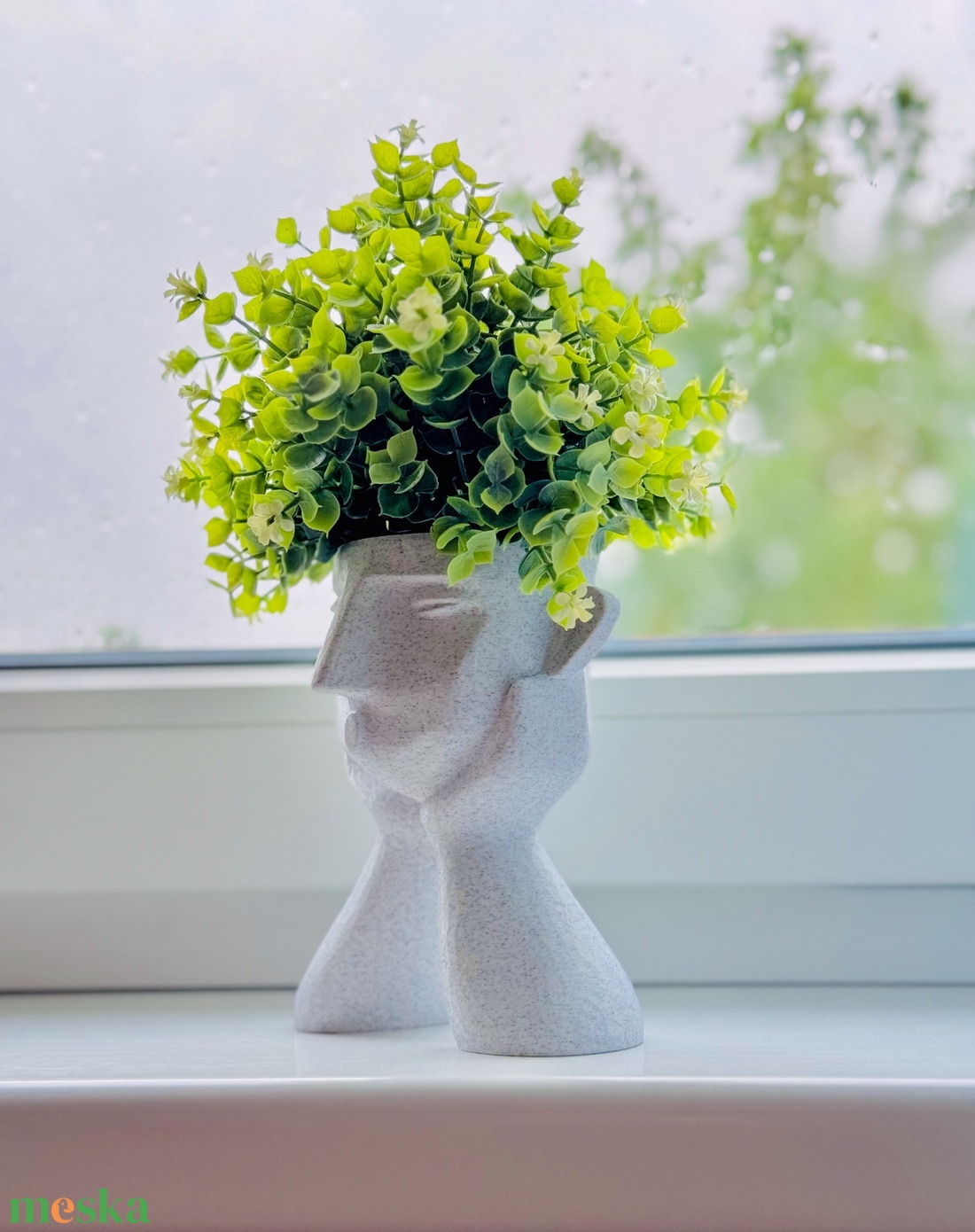 Minimalista arcú kaspó szobanövényekhez - otthon & életmód - dekoráció - virágdísz és tartó - cserép & kaspó - Meska.hu